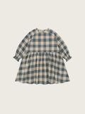 Organic Zoo - Fog Blue Gingham Field Dress