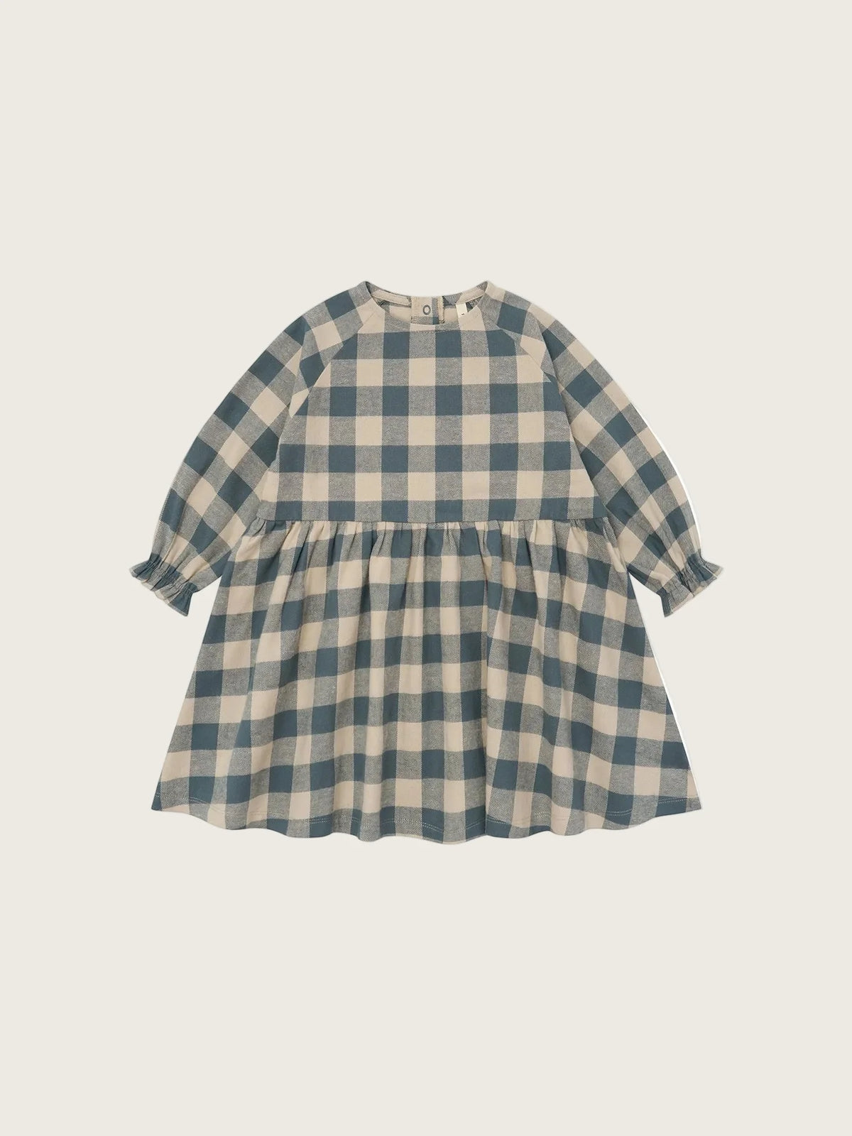 Organic Zoo - Fog Blue Gingham Field Dress