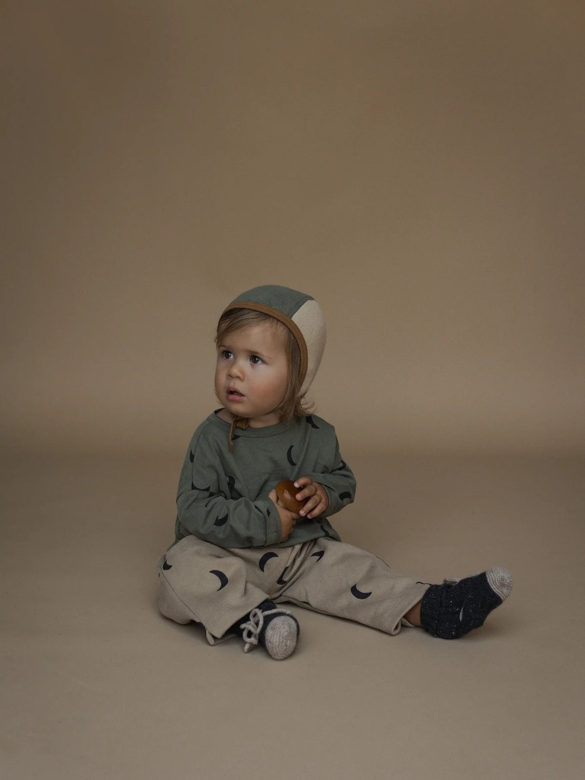 Organic Zoo - Fossil Fleece Bonnet