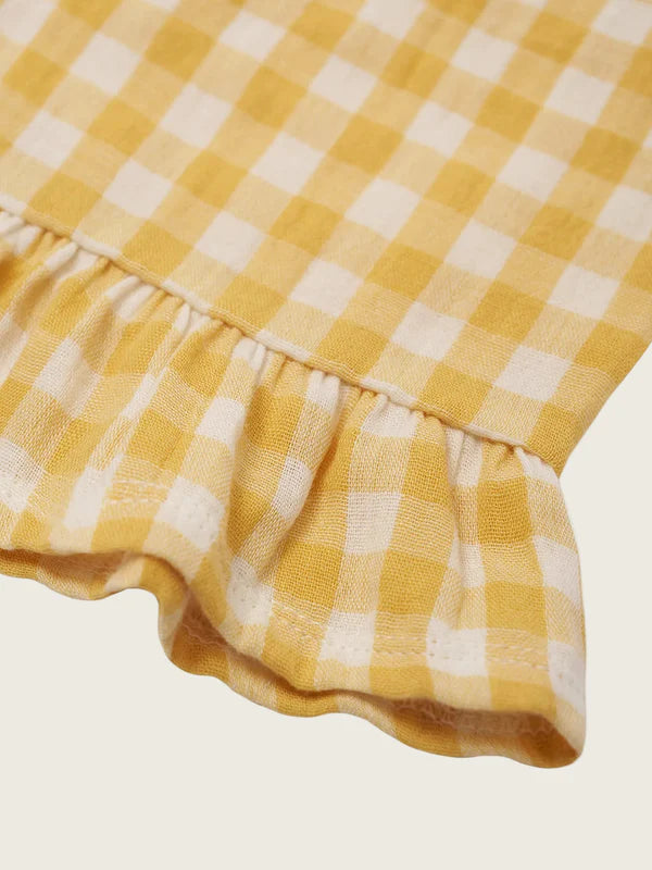 Organic Zoo - Honeycomb Gingham Frill Culottes