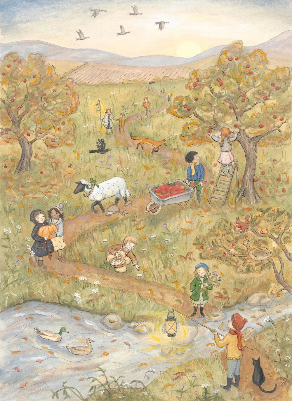 Anna Neima - 'Autumn Parade' Greetings Card