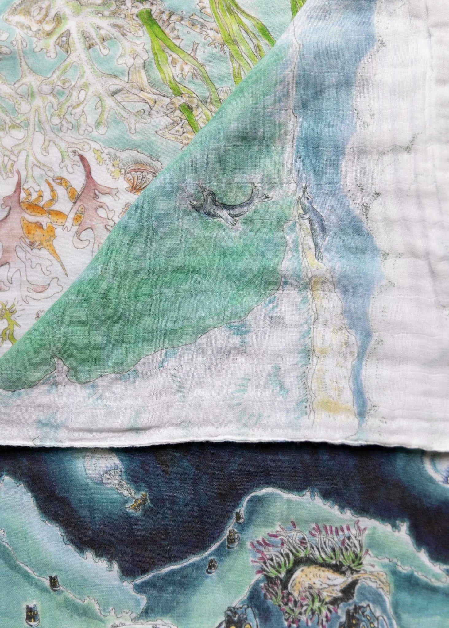 The Legends of the Sea Baby Muslin Swaddle